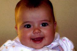 Close up of smiling baby